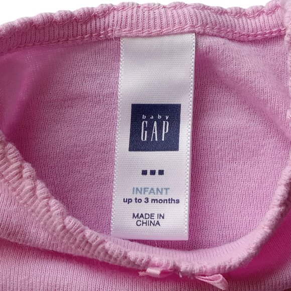 🎯 10 for $10 / Baby Gap 3 Months Baby Girl Onesie, Flower Print, Pink - Picture 5 of 10